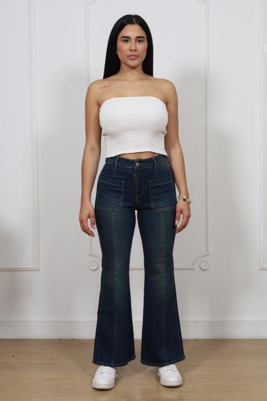 Flare Bolsillos Cuadrados